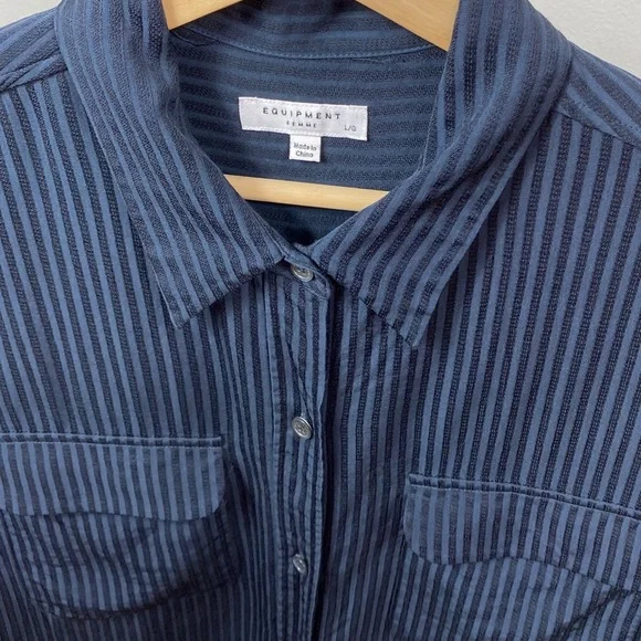 Equipment Signature Stripe Button Down Shirt - Picture 12 of 16